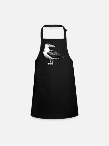 Albatross Albatrosse Albatros - Children's Apron - black - Front