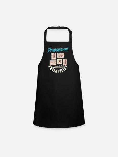 Expert in Stamps: The Professional Philatelist - Children's Apron - black - Front