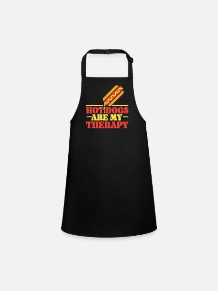 Les hot-dogs pour adultes sont mes hot-dogs - Tablier Enfant - noir - Devant