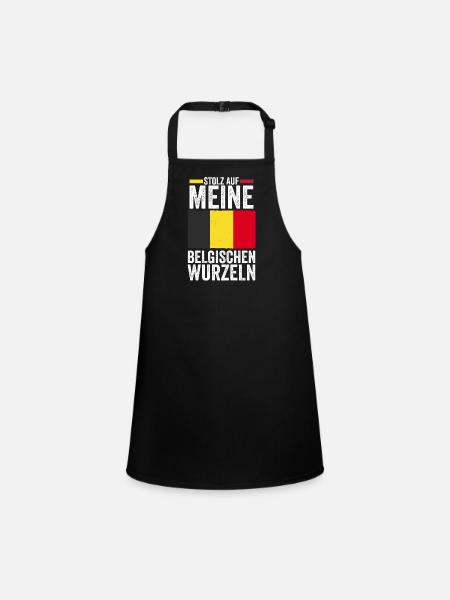 Belge Belgique - Tablier Enfant - noir - Devant