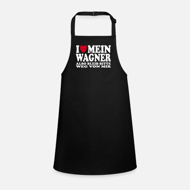 Funny I Love Mein Wagner Statement Schürze für Kinder