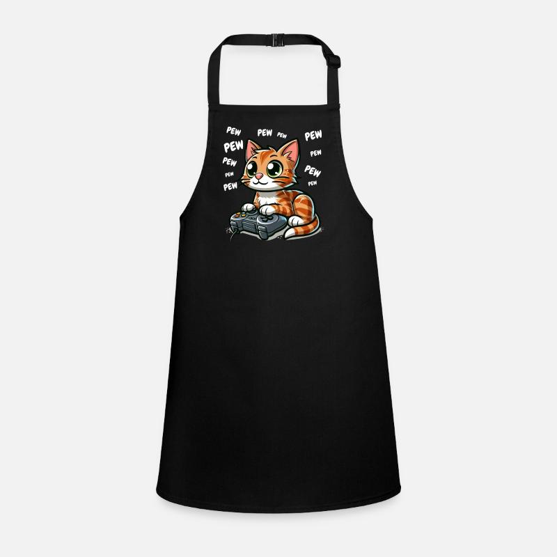 Video Game Gamer Gaming Cat Pew Computer Funny Children's Apron