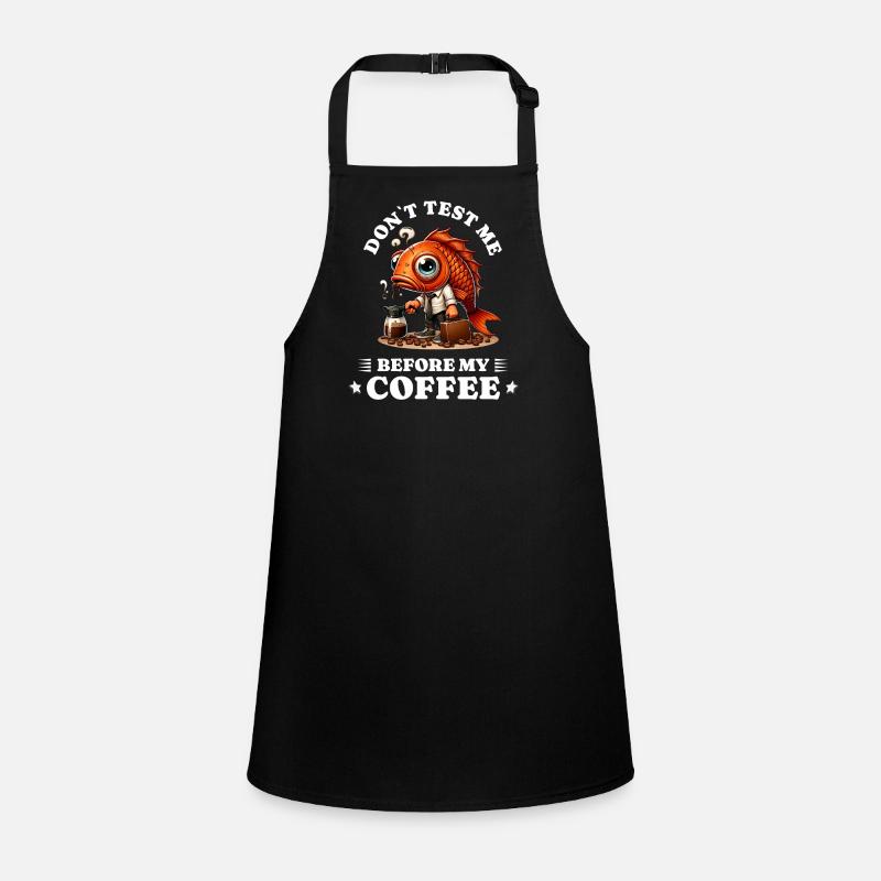 Morgenmuffel Kaffee Anti Frühaufsteher fish Schürze für Kinder