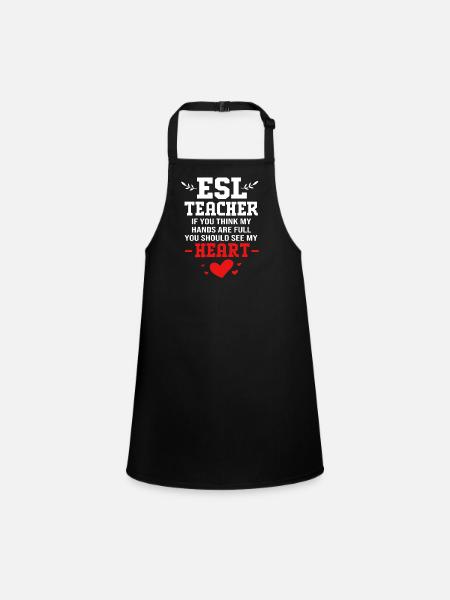 Professeur d’anglais Professeur d’anglais - Tablier Enfant - noir - Devant