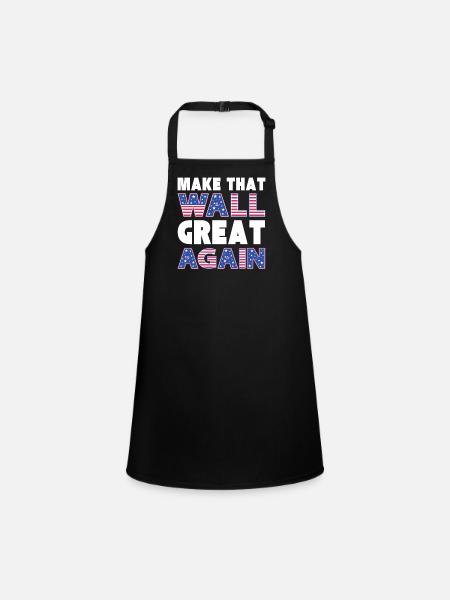 USA GREAT AGAIN - Children's Apron - black - Front
