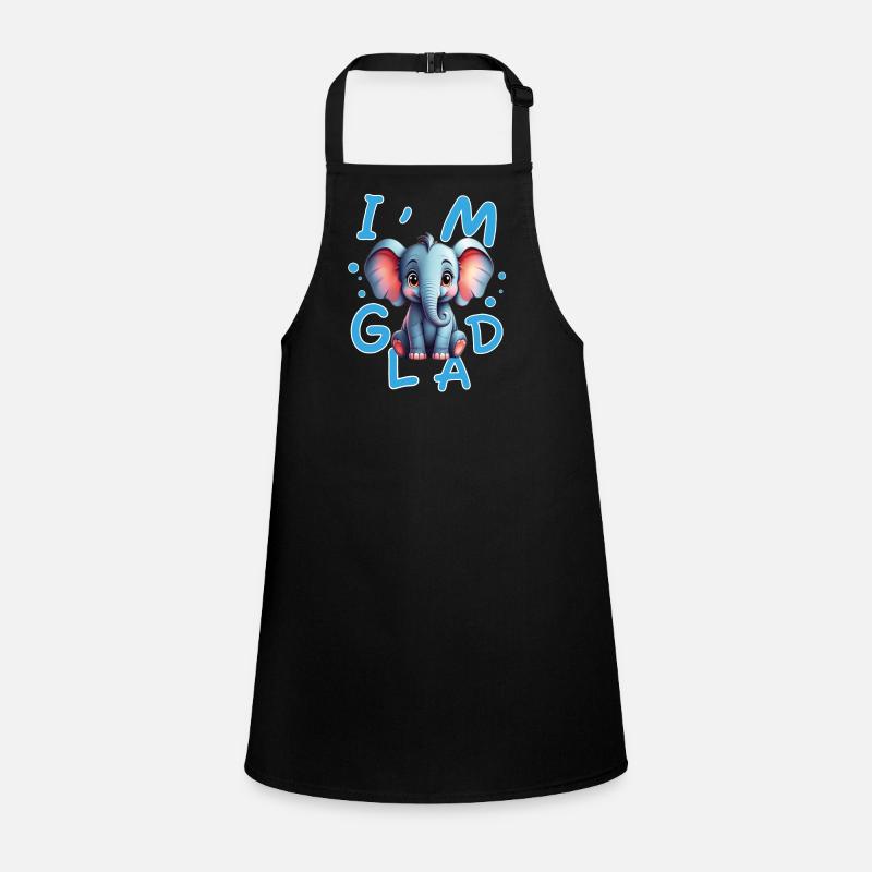 Cute and cheerful elephant with positive message Children's Apron