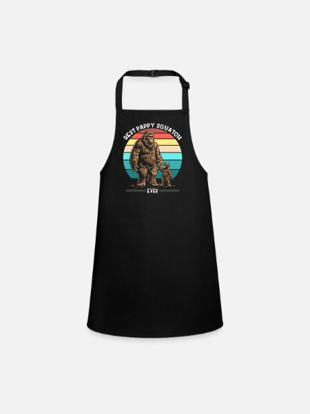 Best Pappy Squatch Ever - Children's Apron - black - Front
