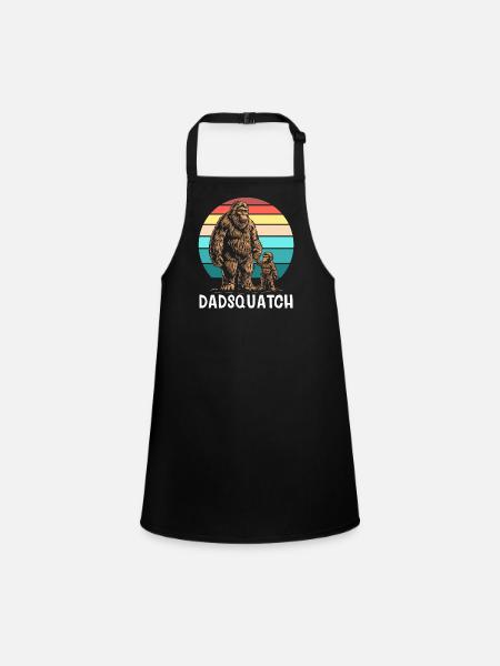 Dad Squatch - Schürze für Kinder - Schwarz - Vorne
