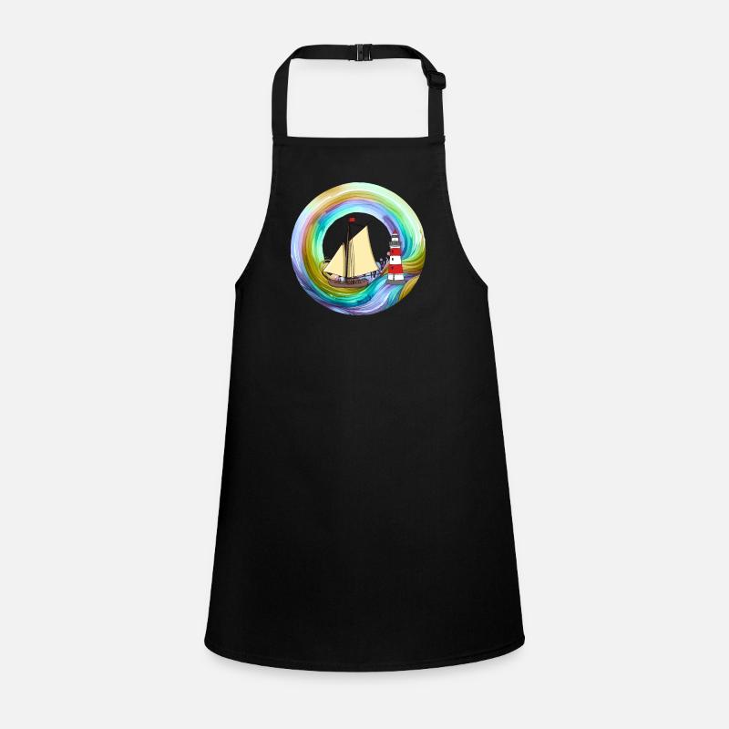 Arc-en-ciel Voilier Bateau Phare Côte Tablier Enfant
