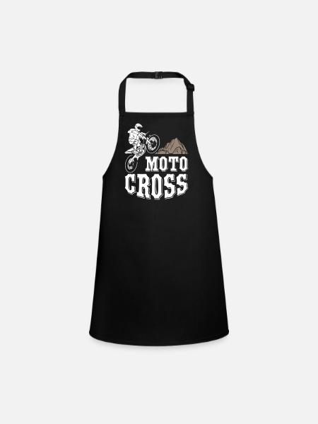 Motocross - Schürze für Kinder - Schwarz - Vorne