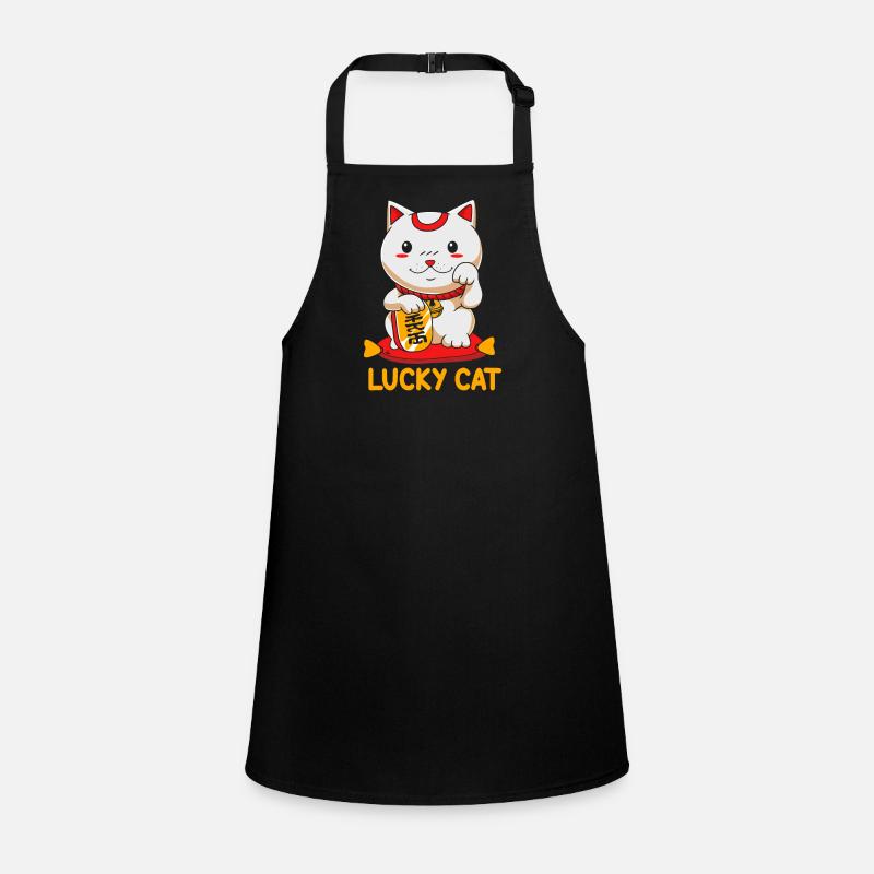 Maneki Neko Japan Glücksbringer Schürze für Kinder