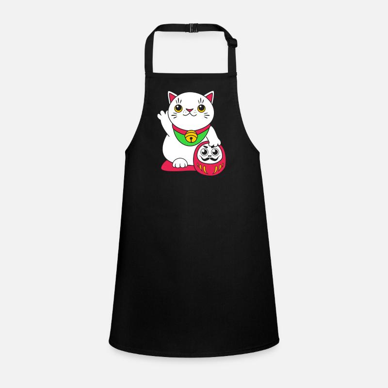 Maneki Neko Japan Glücksbringer Schürze für Kinder