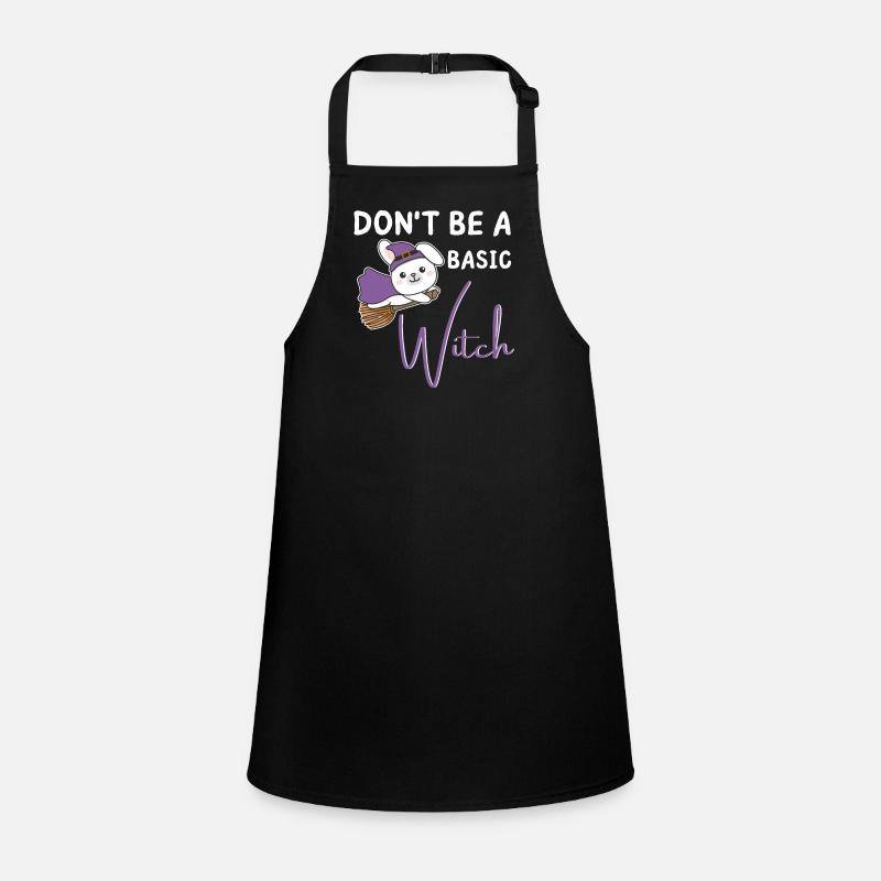 Bunny Halloween Witches don't be a basic witch Children's Apron