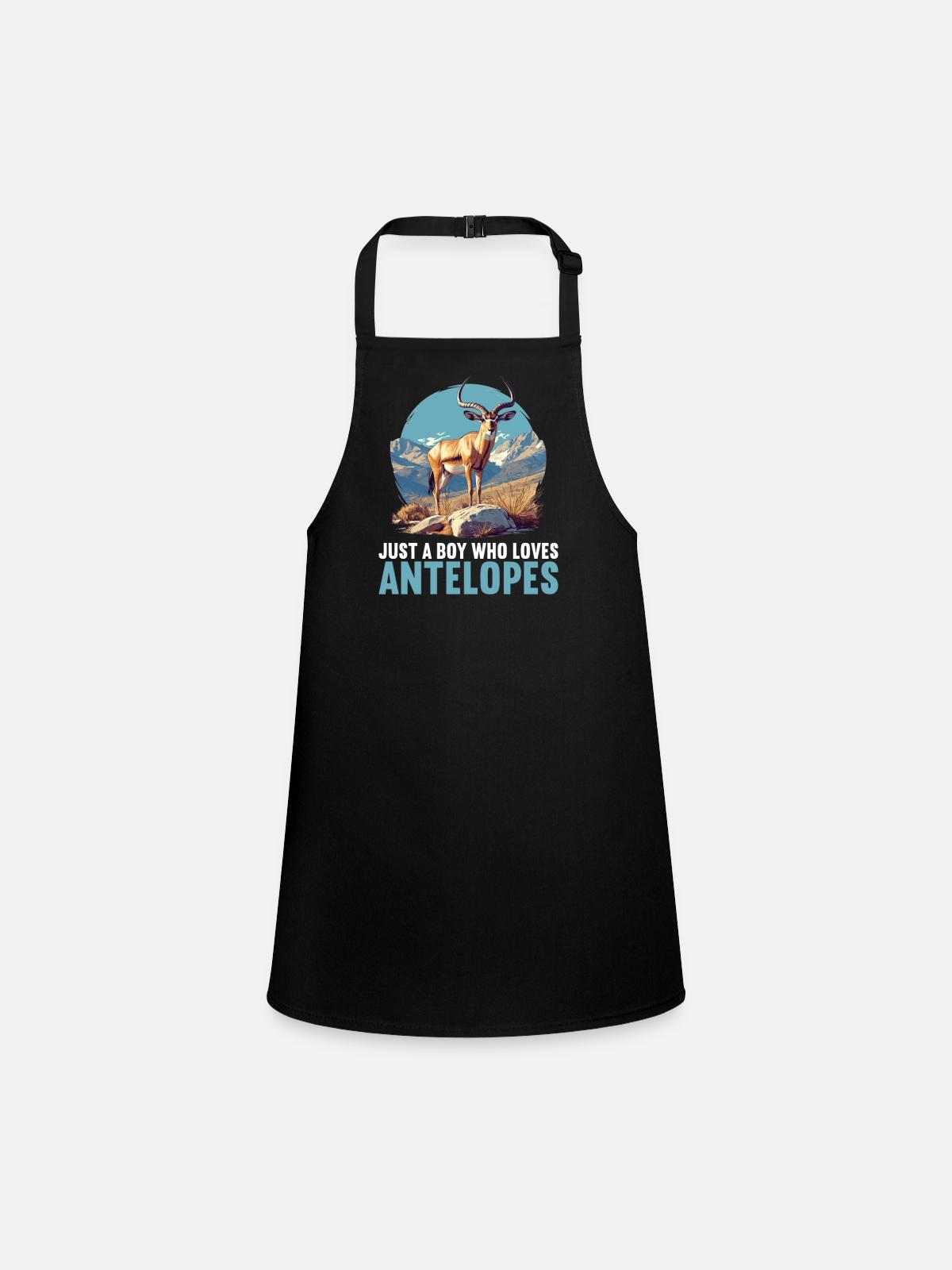 Antelope Antilopen Antilope - Children's Apron - black - Front