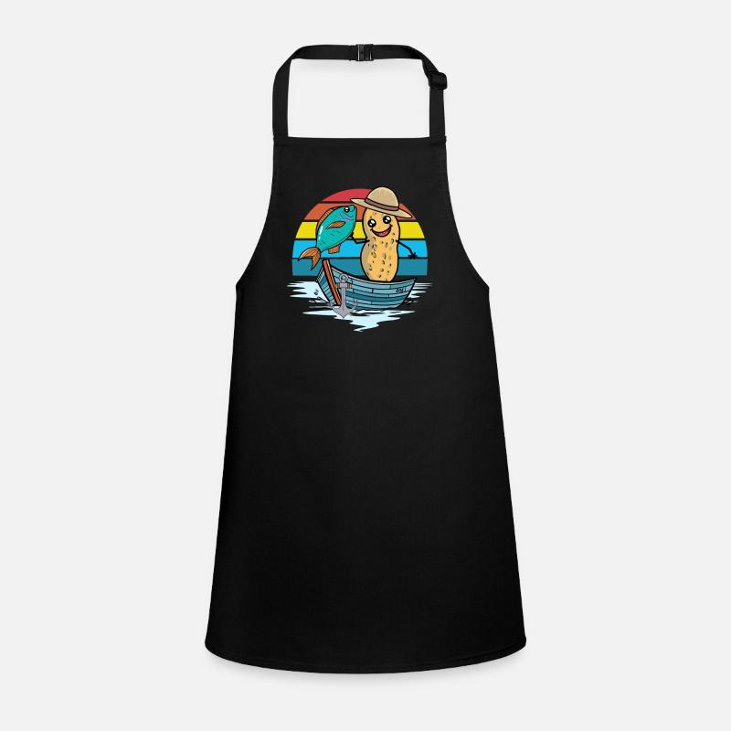 Cacahuète Arc-en-ciel Bateau Poisson Poisson Pêcheur Noix Tablier Enfant