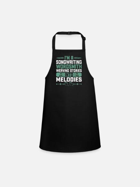 Musician Songwriter Singer Musician Music Music Pr - Children's Apron - black - Front