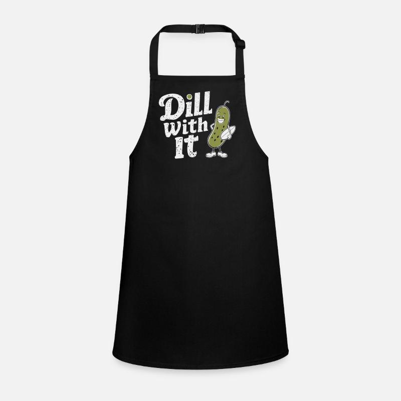 Cucumber With It – Funny Cartoon Cucumber Children's Apron