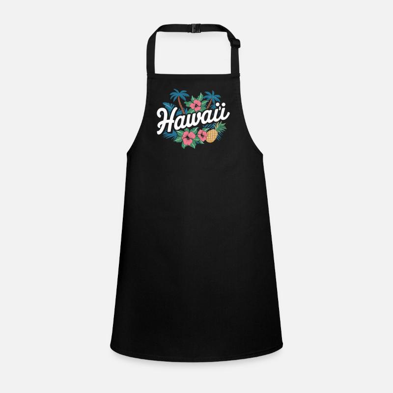 Souvenir Hawaï Fleurs tropicales et ananas Tablier Enfant