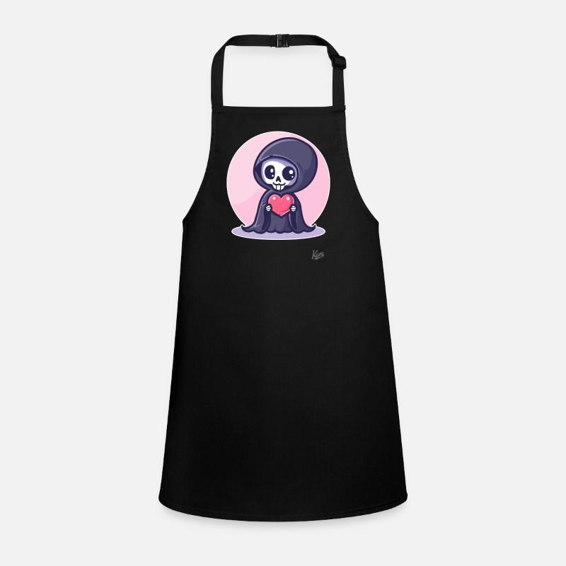Kawaii mignon heureux Grim Reaper avec du cœur et de l’amour Tablier Enfant