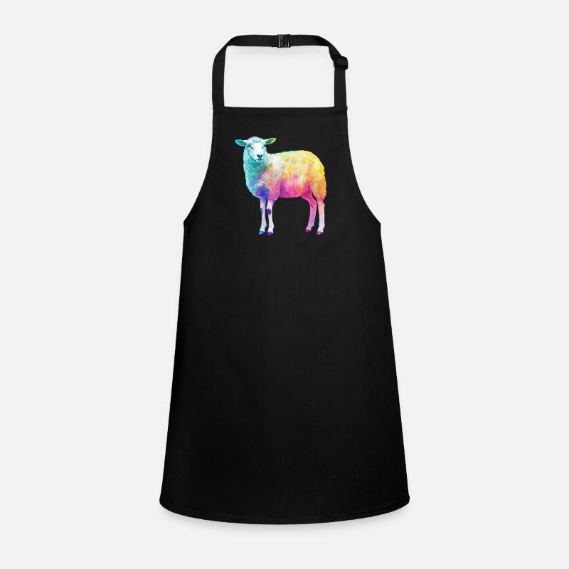 Schaf mit Regenbogen Shepherd-Farmtier Schürze für Kinder