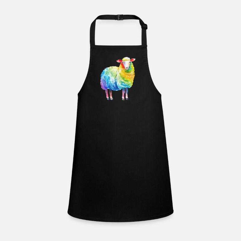 Buntes Schaf - Rainbow Sheep Farm Animal Farmer Schürze für Kinder