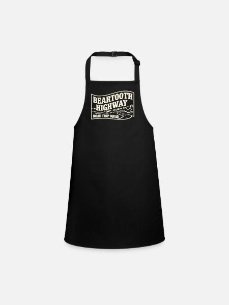 Beartooth Highway Road Trip Squad Adventure - Children's Apron - black - Front