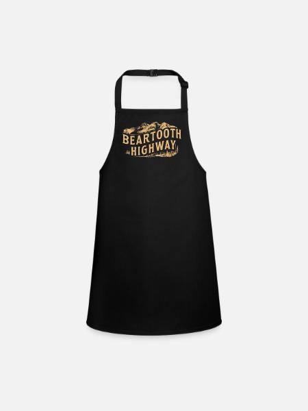 Beartooth Highway Adventure Mountains - Children's Apron - black - Front