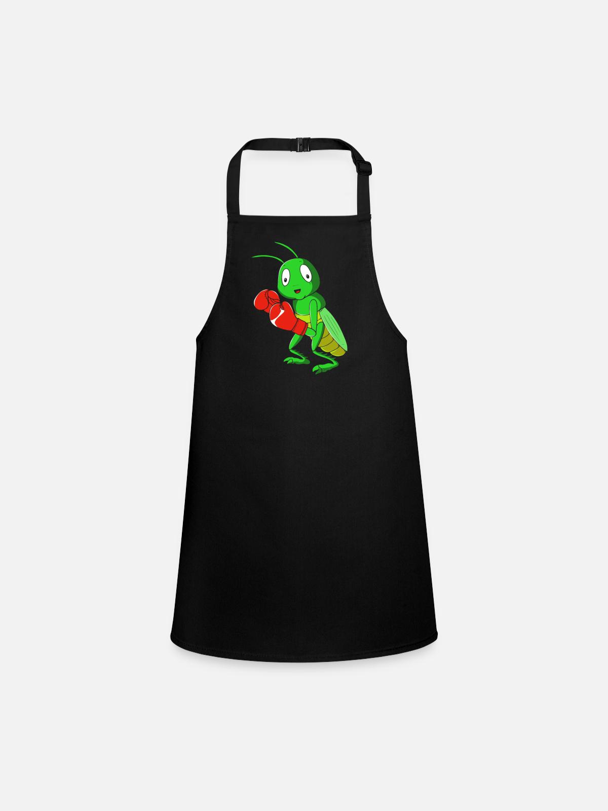 Sauterelle - Tablier Enfant - noir - Devant