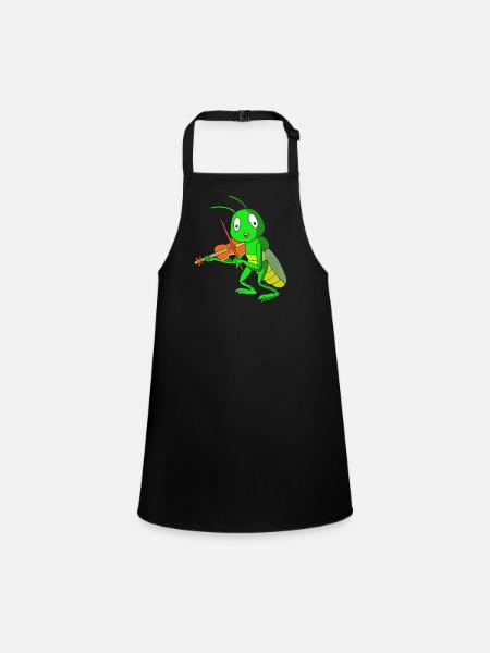 Sauterelle sauterelle - Tablier Enfant - noir - Devant
