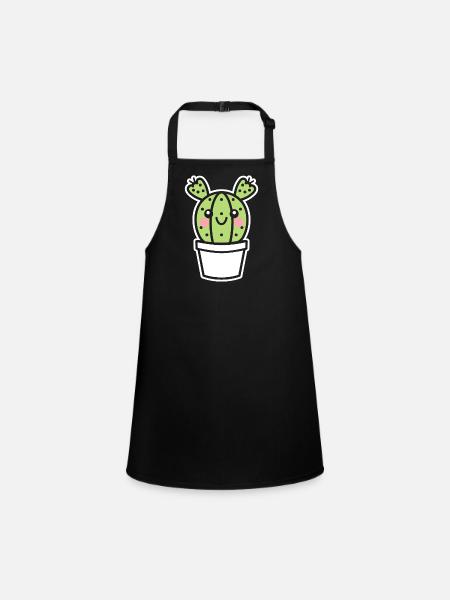 Cactus - Tablier Enfant - noir - Devant