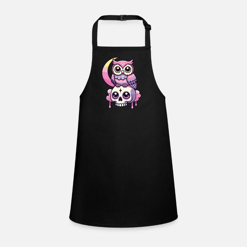 Kawaii Gothic Eule Pastellfarben Gothic Goth Schürze für Kinder