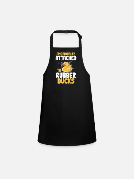 Rubber Duck Rubber Duck - Children's Apron - black - Front