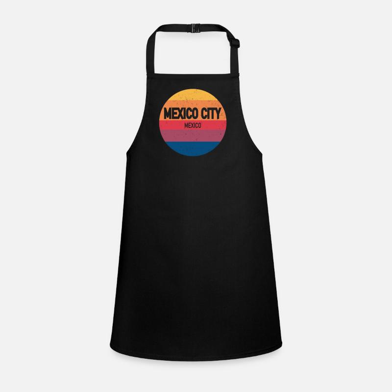 Mexico City Retro Sunset Souvenir Children's Apron