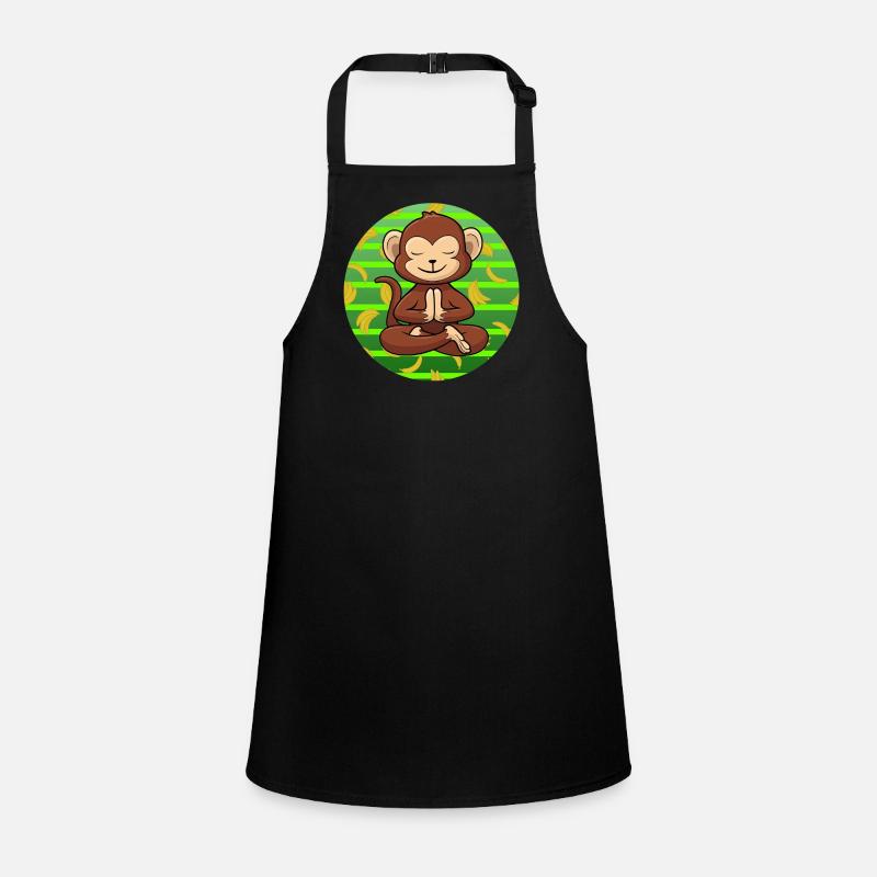 Yoga Monkey Zoo Om Meditating Children's Apron