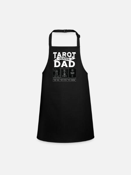 Tarot Lecteur Papa L’Idole Le Mythe Tarot Psychique - Tablier Enfant - noir - Devant