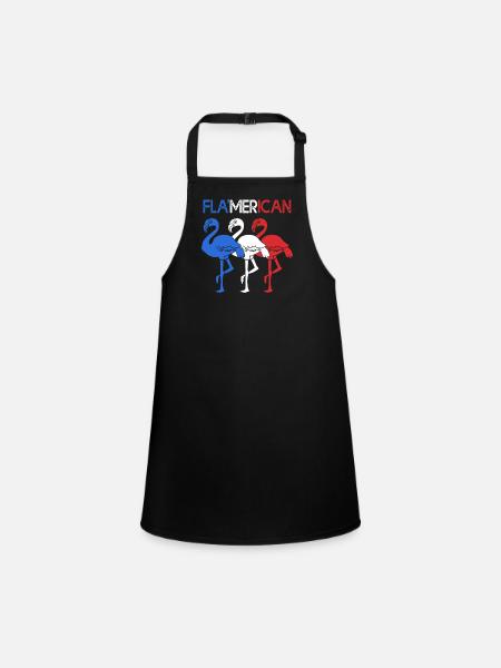 4 juillet Couleurs nationales Fête nationale des États-Unis - Tablier Enfant - noir - Devant