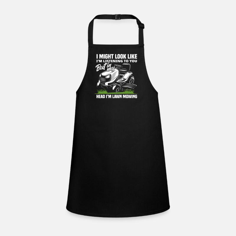 Landscaper Lawn Mower Thinking Children's Apron