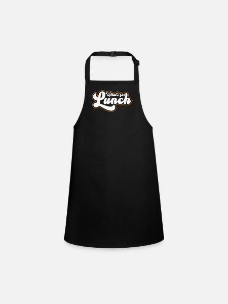 What's For Lunch? - Children's Apron - black - Front