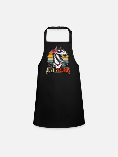 Auntiesaurus dinosaure pour tante ou tante - Tablier Enfant - noir - Devant
