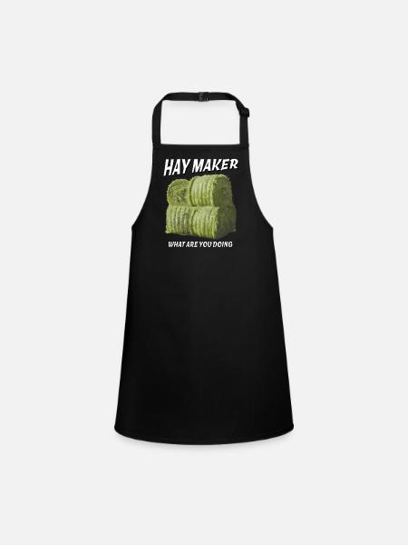 HAY MAKER - Children's Apron - black - Front