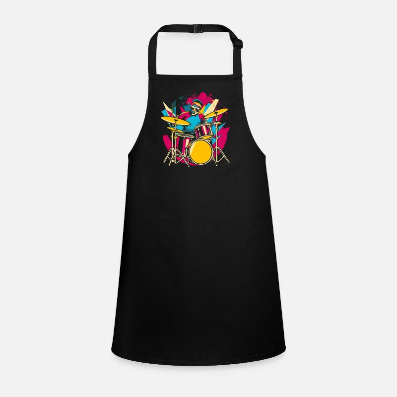 Drummer Synthwave Children's Apron