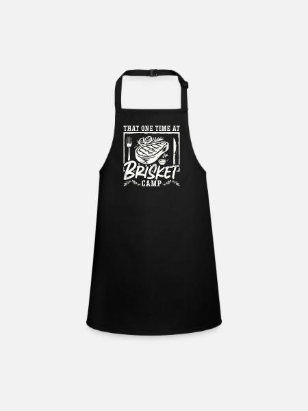 Brisket Barbeque That One Time At Grilled Meat - Children's Apron - black - Front