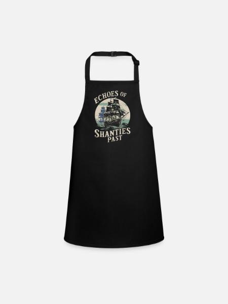 Sailors Sea Shanty Singing Ship Adventures - Children's Apron - black - Front