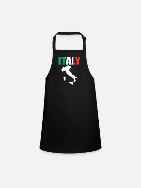 Italie - Tablier Enfant - noir - Devant