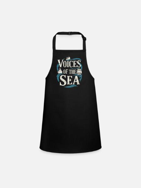 Sailors Sea Shanty Singing Ship Adventures - Children's Apron - black - Front