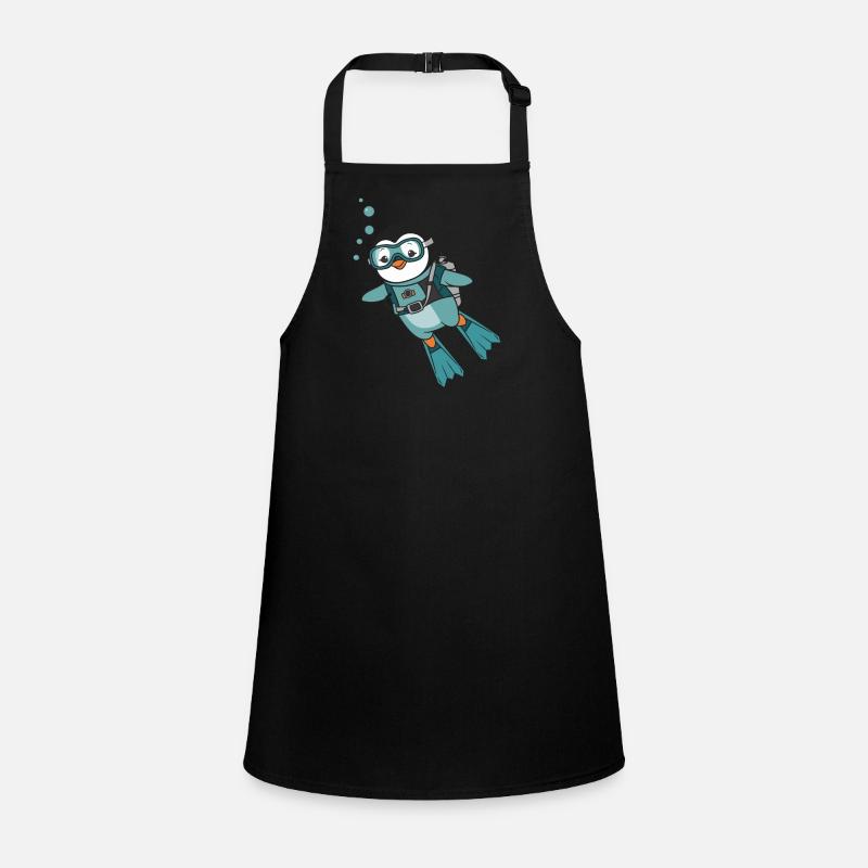Mignon pingouin plongeur illustration Tablier Enfant