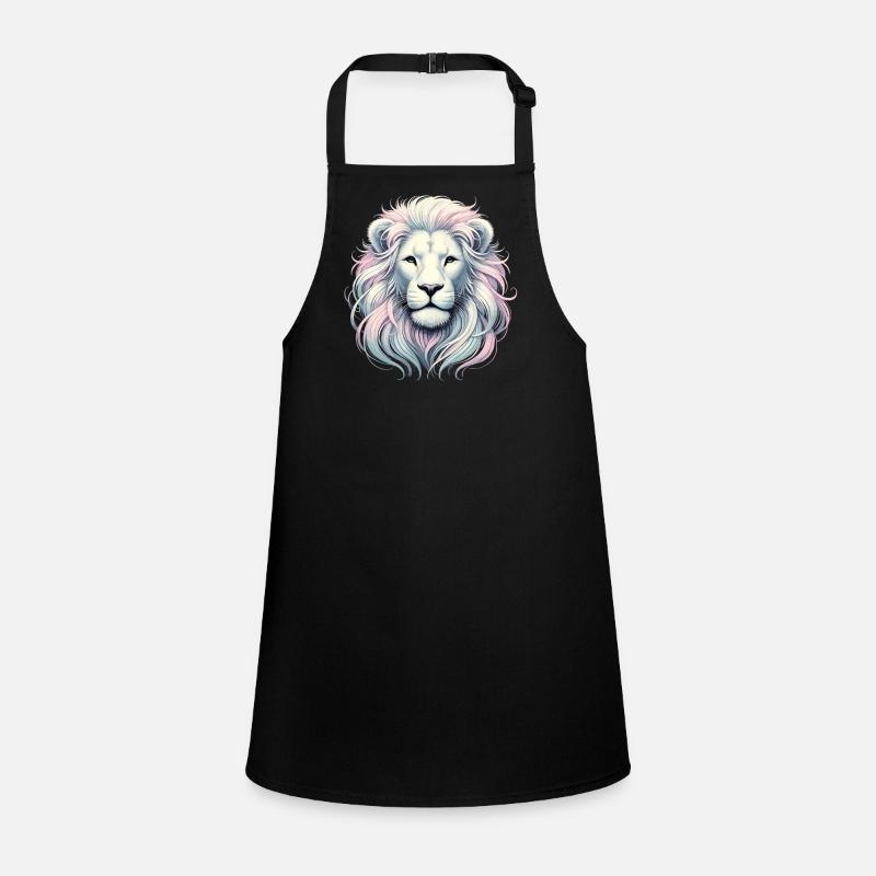 White lion in pastel art style Children's Apron