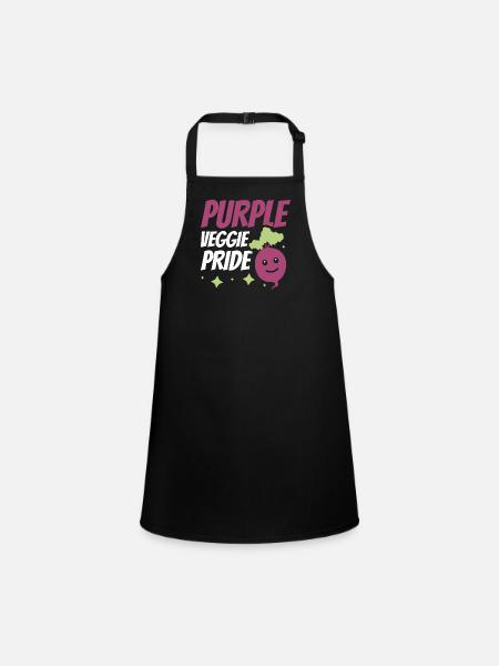 Beetroot vegetables for vegan farmer beets - Children's Apron - black - Front