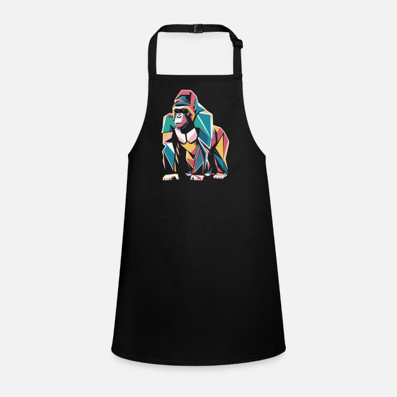 Colorful Geometric Gorilla Art Print Children's Apron