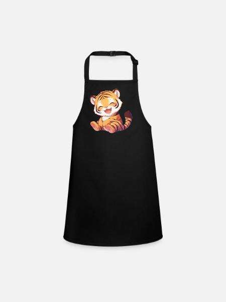 Tigre du Bengale Roi Tigre - Tablier Enfant - noir - Devant